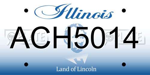 ACH5014 Illinois License Plate