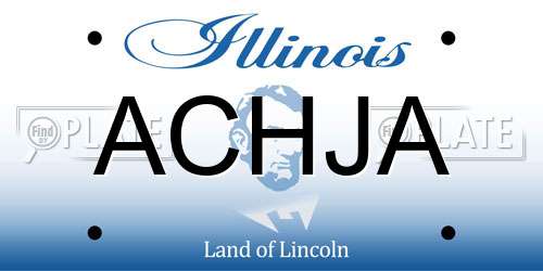 ACHJA Illinois License Plate