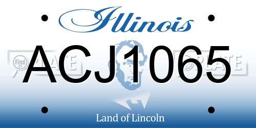 ACJ1065 Illinois License Plate