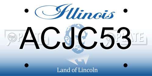 ACJC53 Illinois License Plate