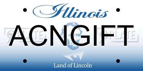 ACNGIFT Illinois License Plate