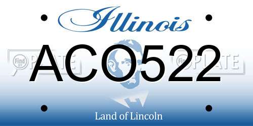 ACO522 Illinois License Plate