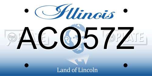 ACO57Z Illinois License Plate