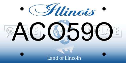 ACO59O Illinois License Plate