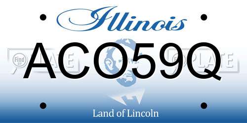 ACO59Q Illinois License Plate