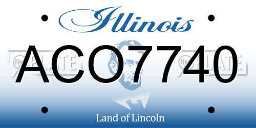ACO7740 Illinois License Plate