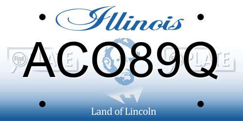 ACO89Q Illinois License Plate