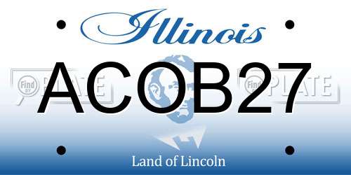 ACOB27 Illinois License Plate