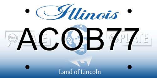 ACOB77 Illinois License Plate