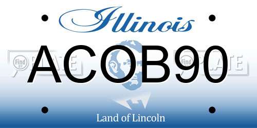 ACOB90 Illinois License Plate