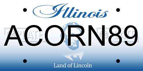 ACORN89 Illinois License Plate