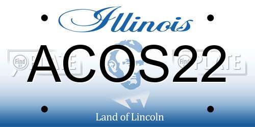 ACOS22 Illinois License Plate