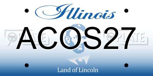 ACOS27 Illinois License Plate