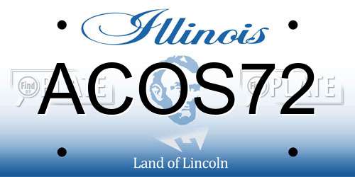 ACOS72 Illinois License Plate