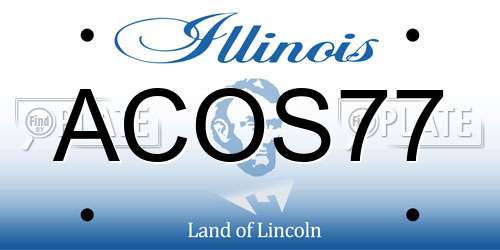 ACOS77 Illinois License Plate