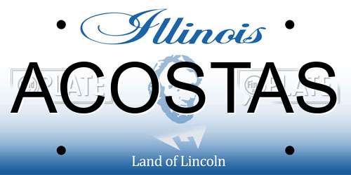 ACOSTAS Illinois License Plate