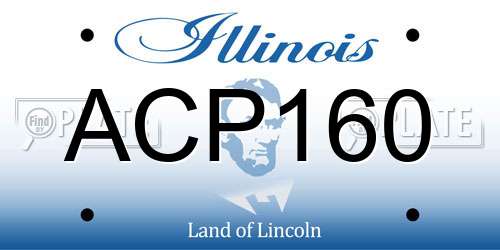 ACP160 Illinois License Plate