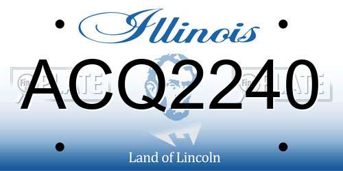 ACQ2240 Illinois License Plate