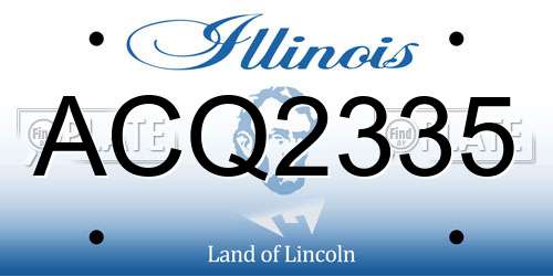 ACQ2335 Illinois License Plate