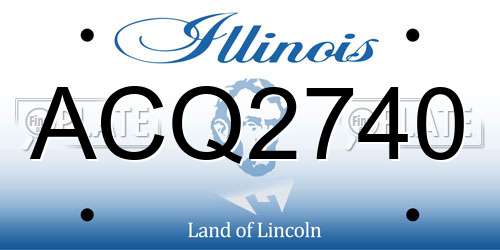ACQ2740 Illinois License Plate
