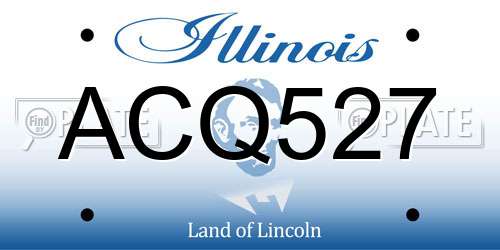 ACQ527 Illinois License Plate