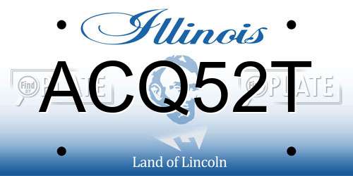 ACQ52T Illinois License Plate