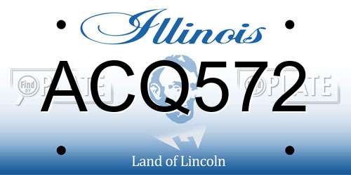 ACQ572 Illinois License Plate