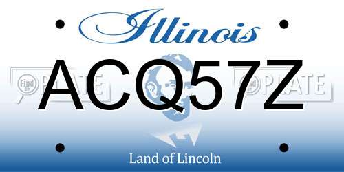 ACQ57Z Illinois License Plate