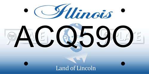 ACQ59O Illinois License Plate