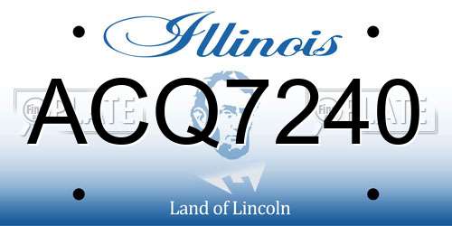 ACQ7240 Illinois License Plate