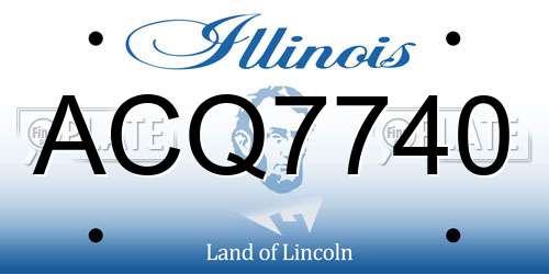 ACQ7740 Illinois License Plate