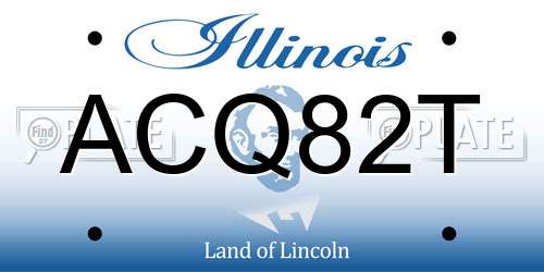ACQ82T Illinois License Plate