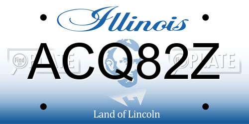 ACQ82Z Illinois License Plate