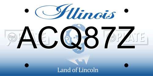 ACQ87Z Illinois License Plate