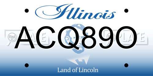 ACQ89O Illinois License Plate