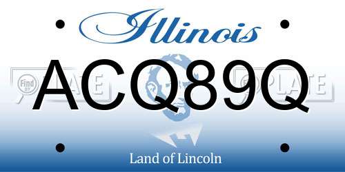 ACQ89Q Illinois License Plate
