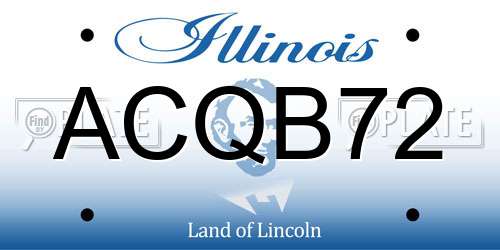 ACQB72 Illinois License Plate