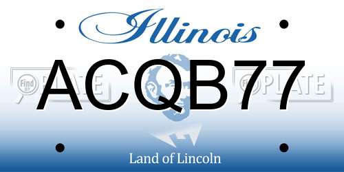 ACQB77 Illinois License Plate