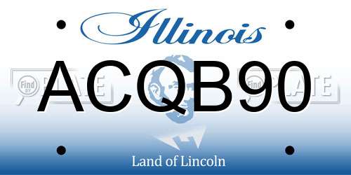 ACQB90 Illinois License Plate