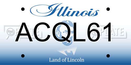 ACQL61 Illinois License Plate
