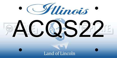 ACQS22 Illinois License Plate