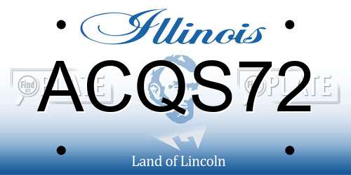 ACQS72 Illinois License Plate