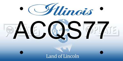 ACQS77 Illinois License Plate