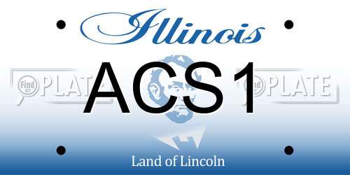 ACS1 Illinois License Plate