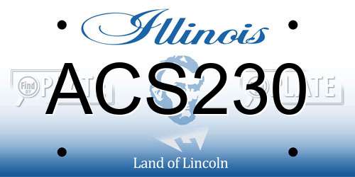 ACS230 Illinois License Plate