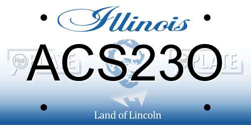 ACS23O Illinois License Plate