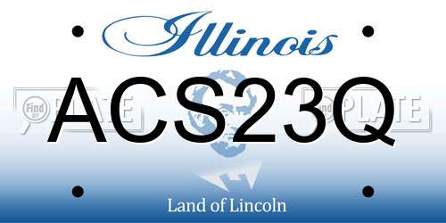 ACS23Q Illinois License Plate