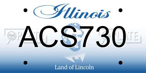 ACS730 Illinois License Plate