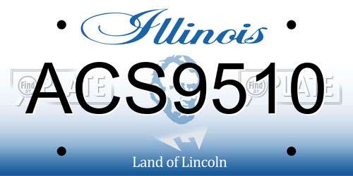 ACS9510 Illinois License Plate