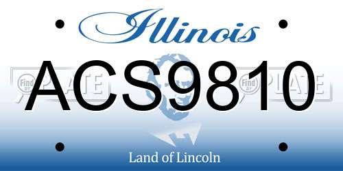 ACS9810 Illinois License Plate